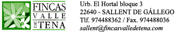 información y ventas Fincas valle de Tena